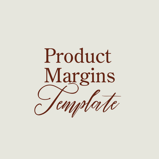 Product Margins Template