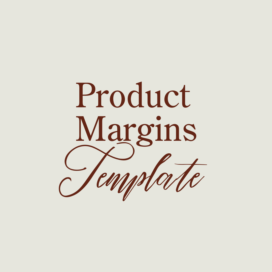 Product Margins Template